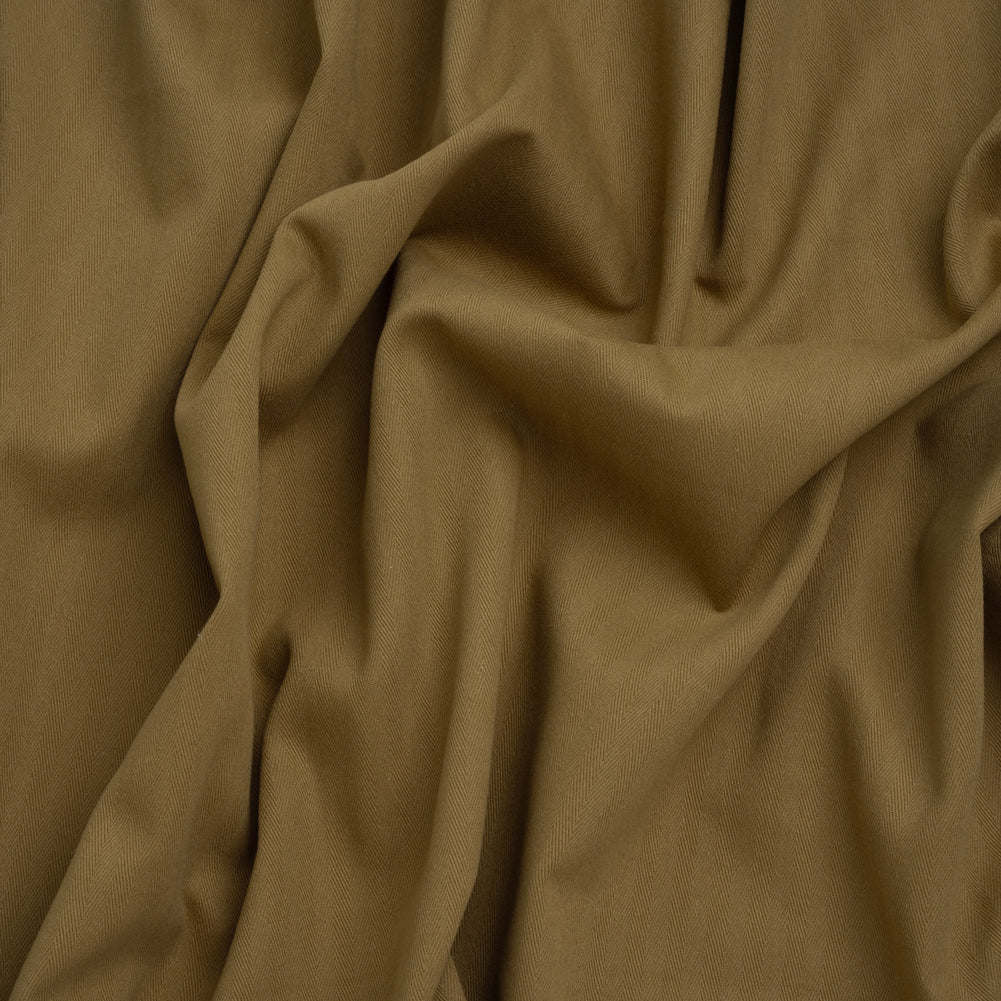 Cotton Herringbone Twill Coutil - Warm Olive - Farrah Collection Cotton Herringbone Twill Coutil - Warm Olive - Farrah Collection