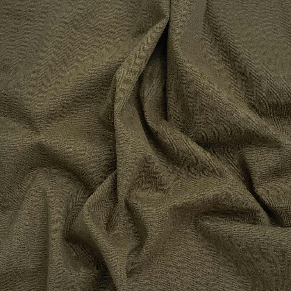 Cotton Herringbone Twill Coutil - Dusty Olive - Farrah Collection Cotton Herringbone Twill Coutil - Dusty Olive - Farrah Collection