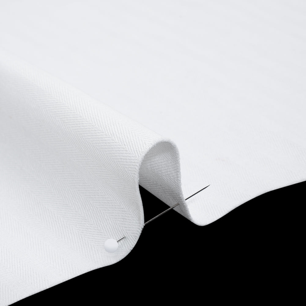 Cotton Herringbone Twill Coutil - White - Farrah Collection Cotton Herringbone Twill Coutil - White - Farrah Collection