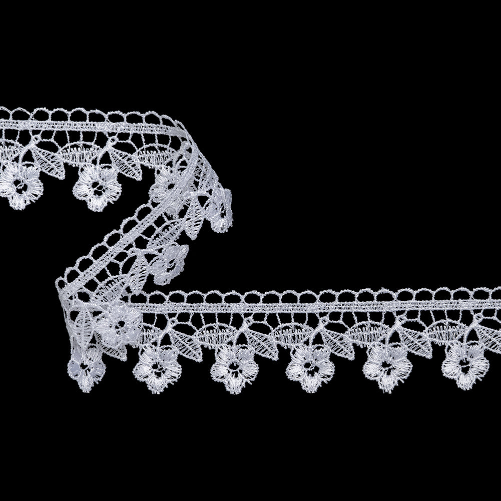 Guipure Lace Trim - 1.5" - White Hanging Flowers Guipure Lace Trim - 1.5" - White Hanging Flowers