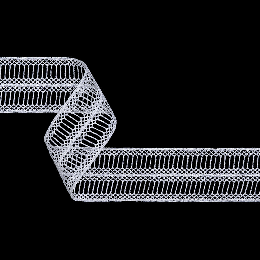 Guipure Lace Trim - 1.75" - White Ladders and Lattices Guipure Lace Trim - 1.75" - White Ladders and Lattices
