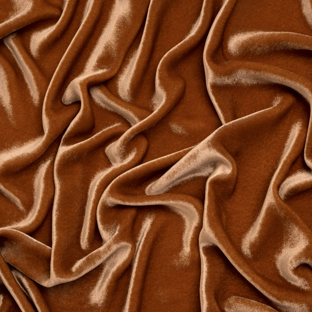 Silk and Rayon Velvet - Mocha Mousse - Adelasia Collection Silk and Rayon Velvet - Mocha Mousse - Adelasia Collection