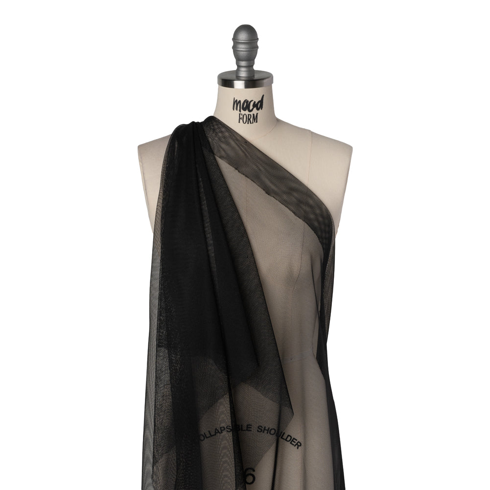 Polyester Power Mesh - Black - Drape Polyester Power Mesh - Black - Drape