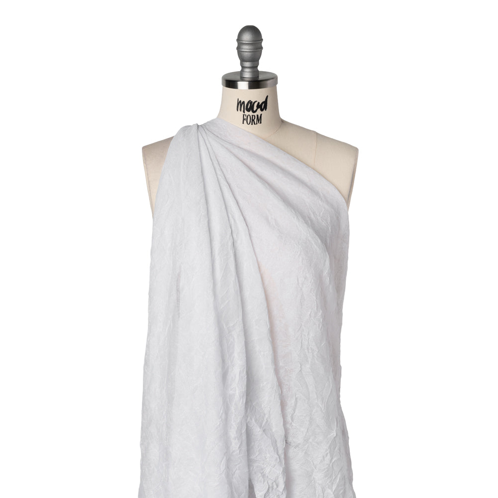 Crinkled Polyester Mesh - White - Drape Crinkled Polyester Mesh - White - Drape