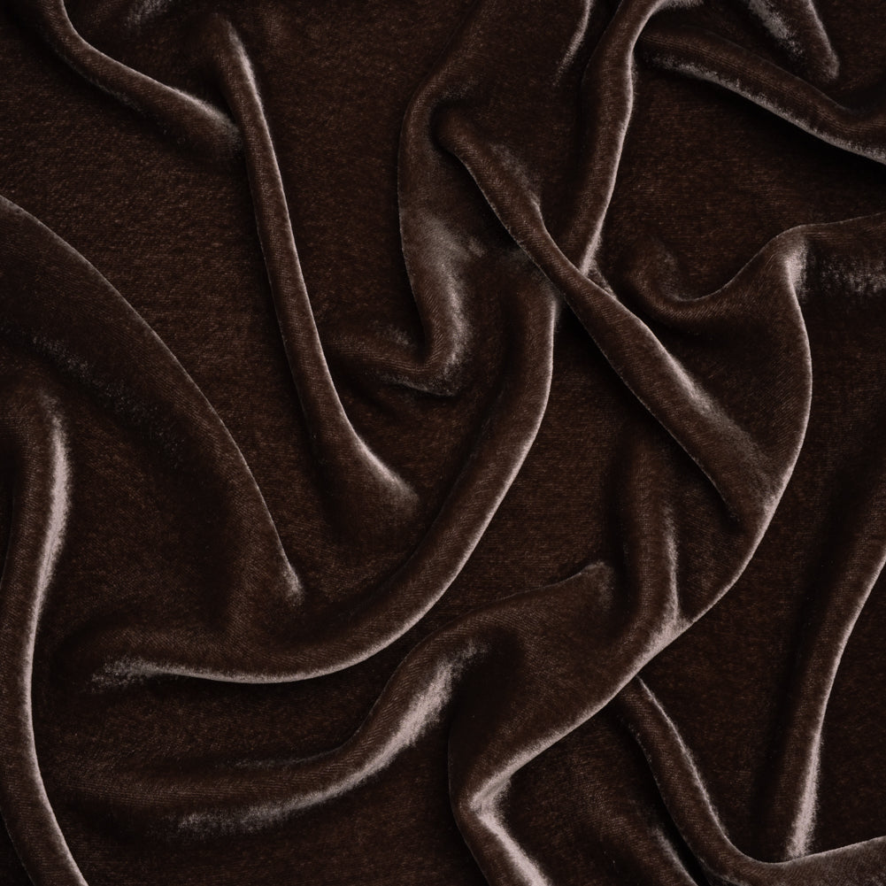Silk and Rayon Velvet - Coffee Bean - Adelasia Collection Silk and Rayon Velvet - Coffee Bean - Adelasia Collection