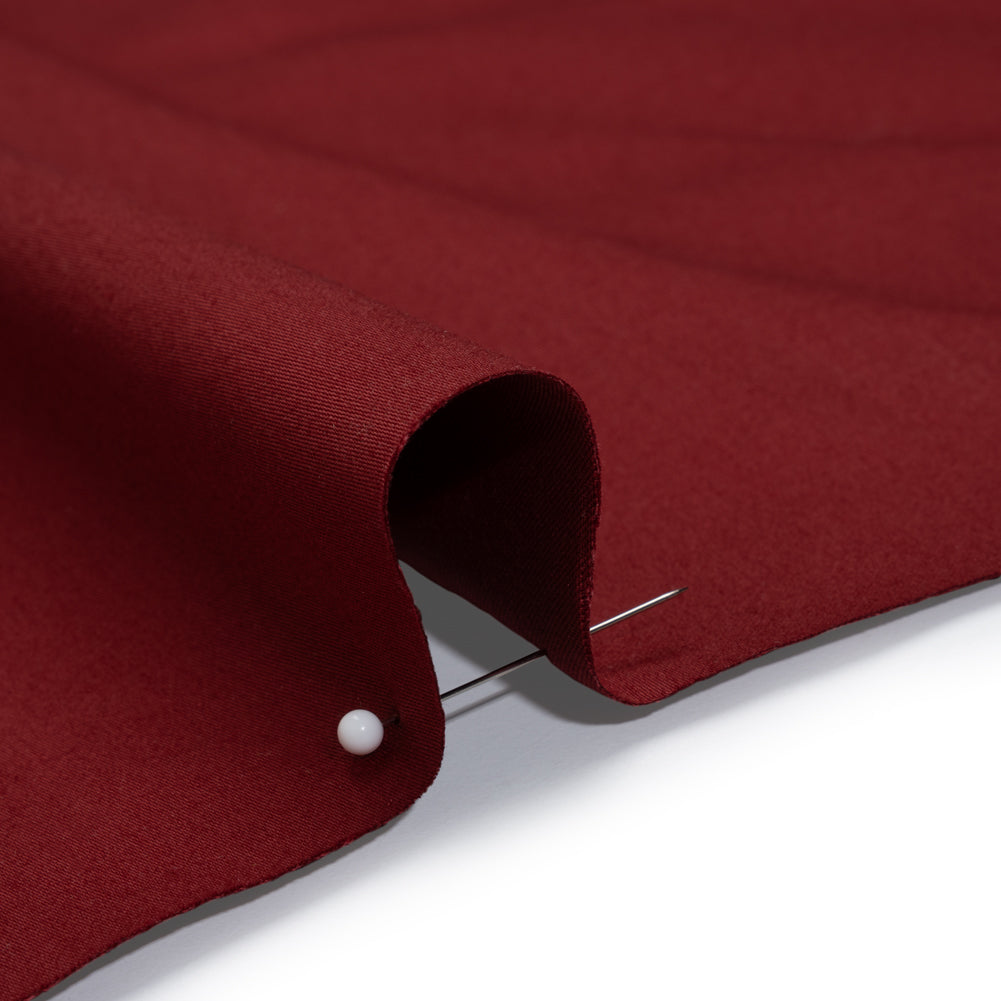 Mercerized Cotton Sateen - Cassis Red - Mallory Collection - Detail Mercerized Cotton Sateen - Cassis Red - Mallory Collection - Detail