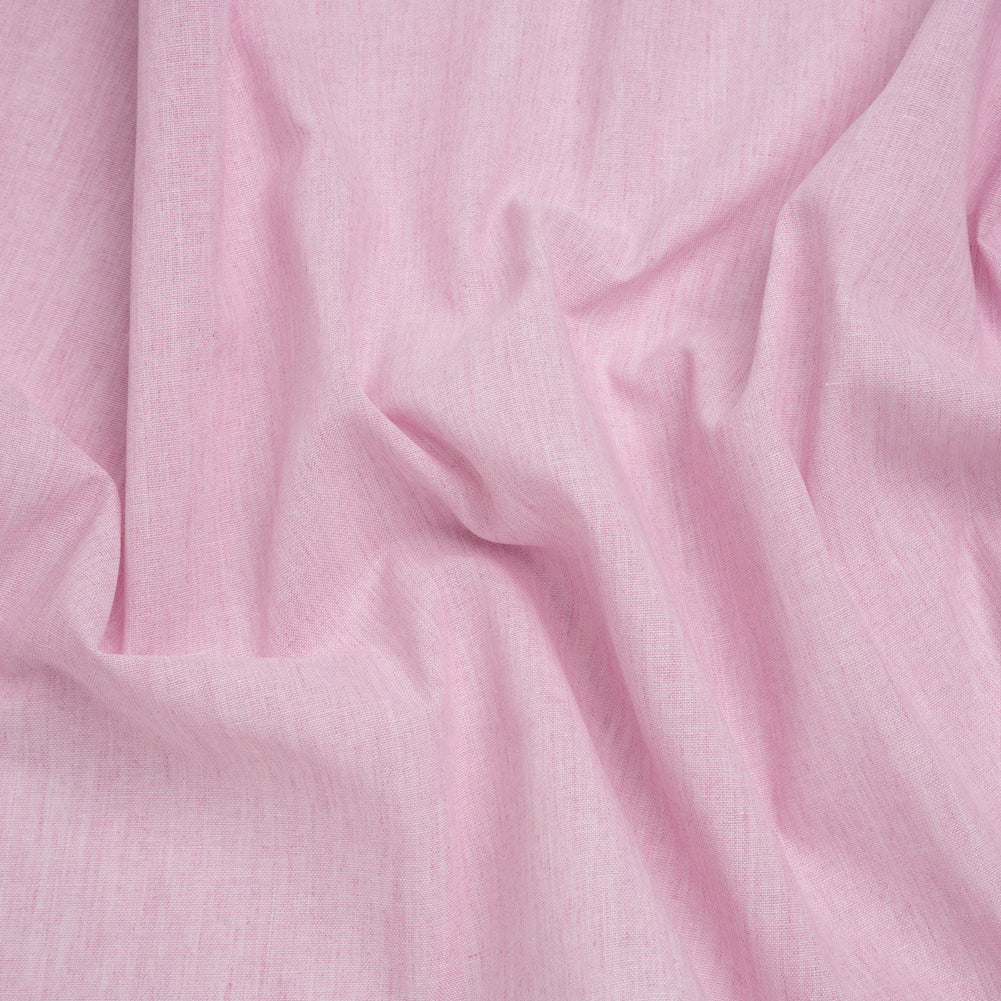 Cotton and Polyester Chambray Made in Italy - Heathered Dusty Pink Cotton and Polyester Chambray Made in Italy - Heathered Dusty Pink