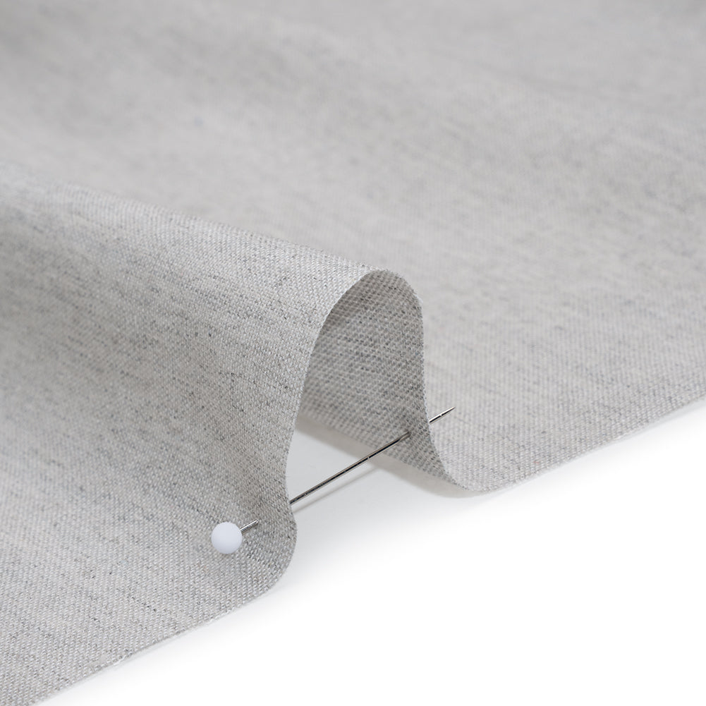 Cotton and Polyester Chambray Made in Italy - Heathered Cool Stone Gray - Detail Cotton and Polyester Chambray Made in Italy - Heathered Cool Stone Gray - Detail