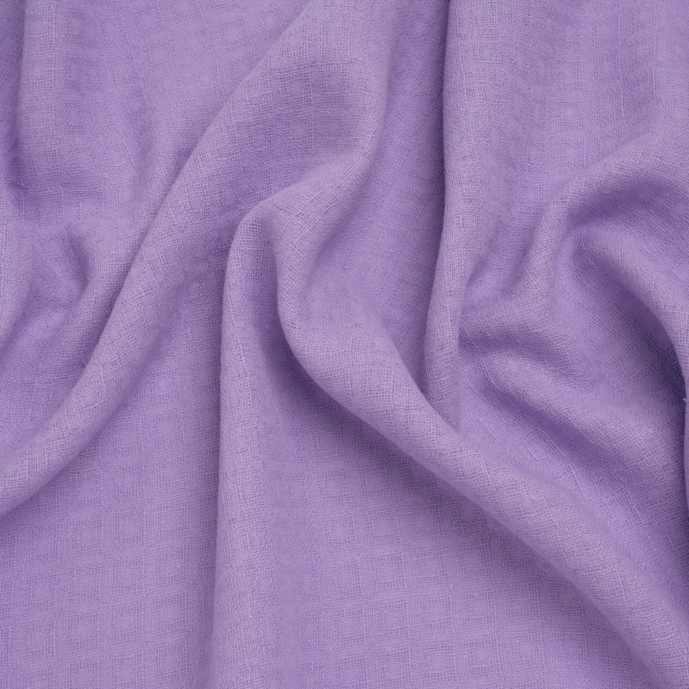 Linen and Cotton Waffle Woven Made in Italy - Lilac Purple Linen and Cotton Waffle Woven Made in Italy - Lilac Purple