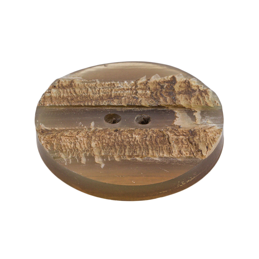 Natural Horn Coat Button - 48L/30.5mm Folded Natural Horn Coat Button - 48L/30.5mm Folded