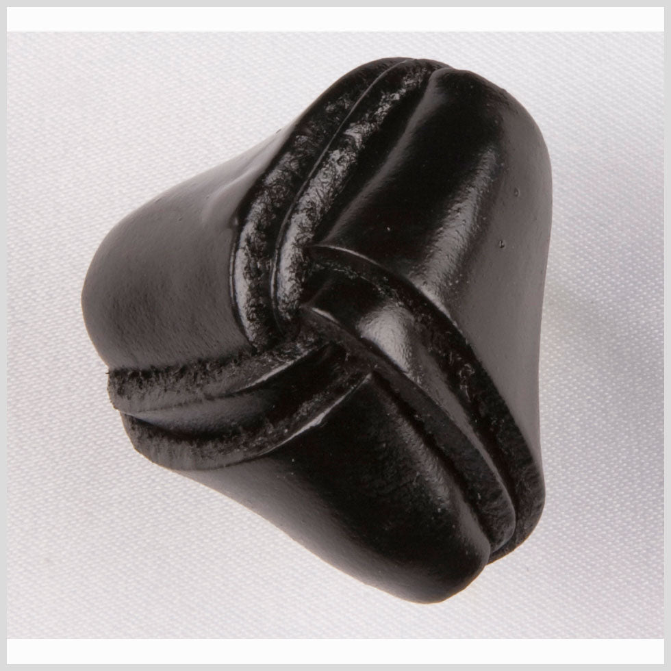 Black Leather Button - 40L/25.5mm Black Leather Button - 40L/25.5mm