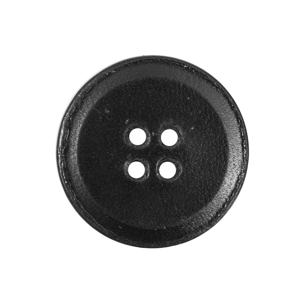 Black Leather Blazer Button - 40L/25.5mm Detail