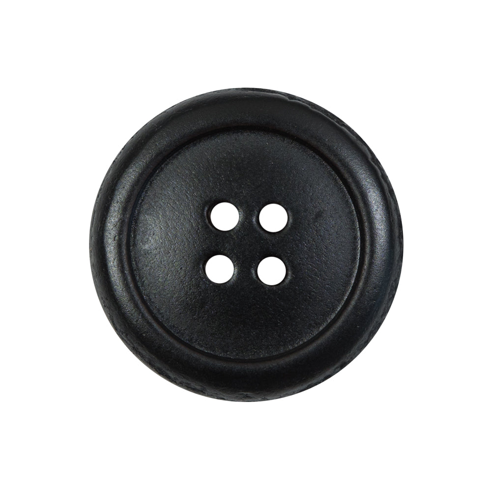 Black Leather Blazer Button - 40L/25.5mm