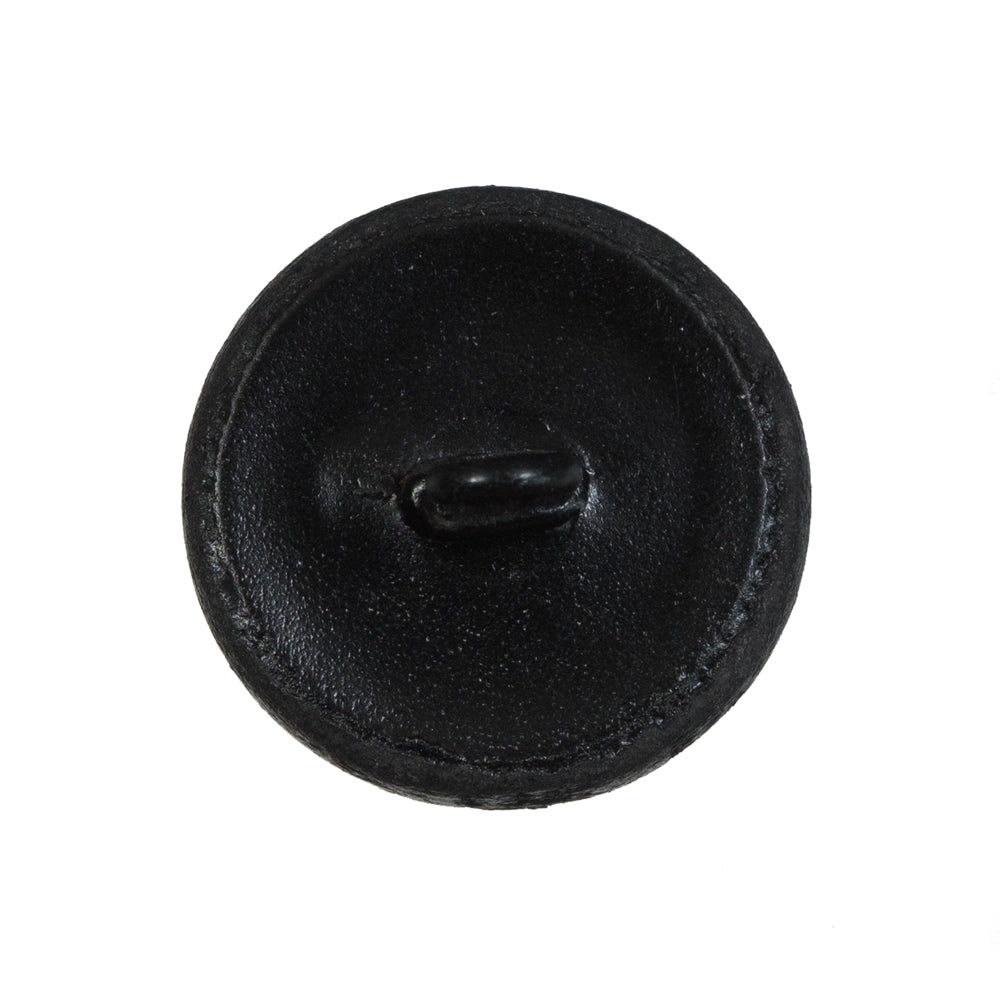 Black Embossed Leather Shank Back Button - 40L/25.5mm Detail Black Embossed Leather Shank Back Button - 40L/25.5mm Detail