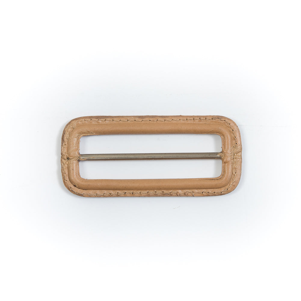 Natural Leather Buckle - 3" x 1.375" Detail Natural Leather Buckle - 3" x 1.375" Detail