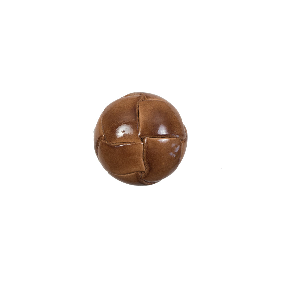 Lacquered Natural Leather Button - 20L/12.5mm Lacquered Natural Leather Button - 20L/12.5mm
