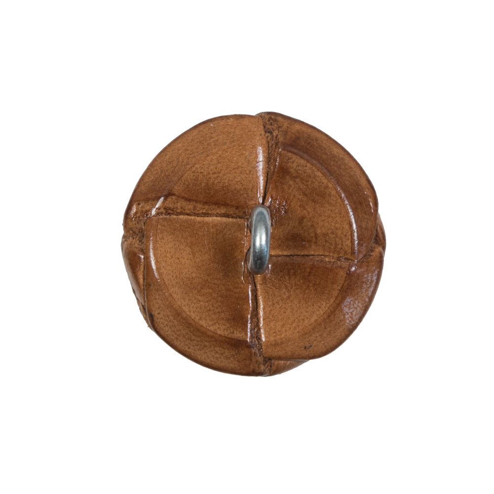 Lacquered Natural Leather Button - 36L/23mm Detail Lacquered Natural Leather Button - 36L/23mm Detail