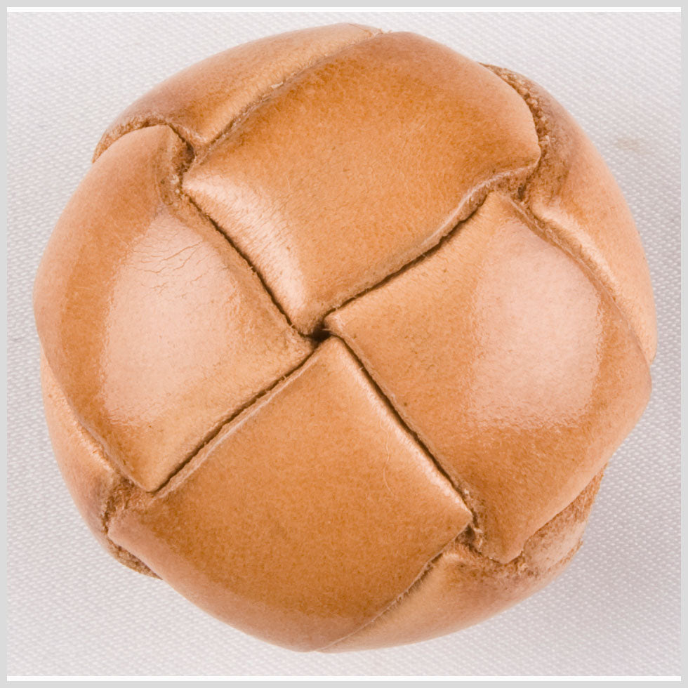 Lacquered Natural Leather Coat Button - 54L/34mm Lacquered Natural Leather Coat Button - 54L/34mm