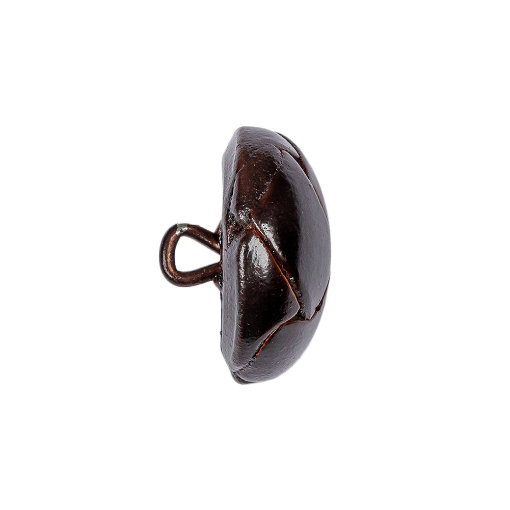 Antique Leather Button - 36L/23mm Folded Antique Leather Button - 36L/23mm Folded
