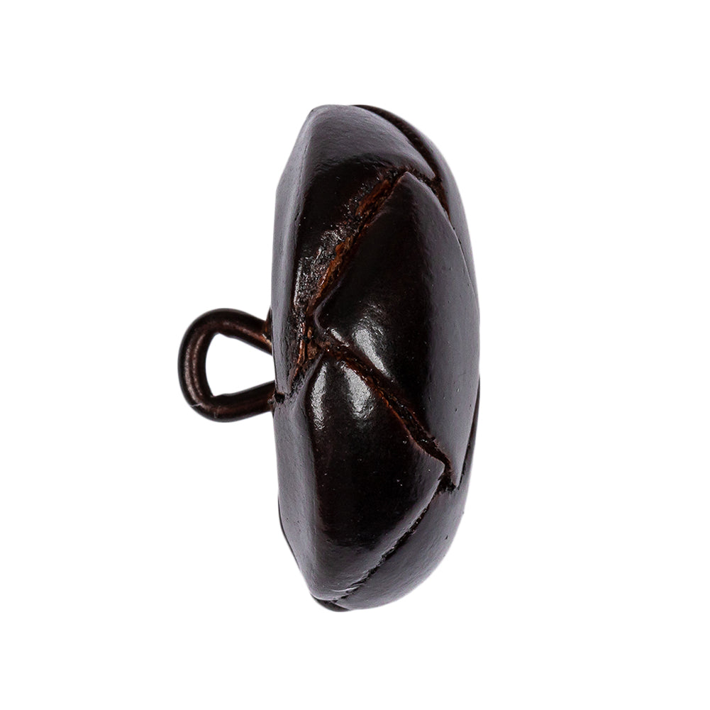 Antique Leather Button - 45L/29mm Folded