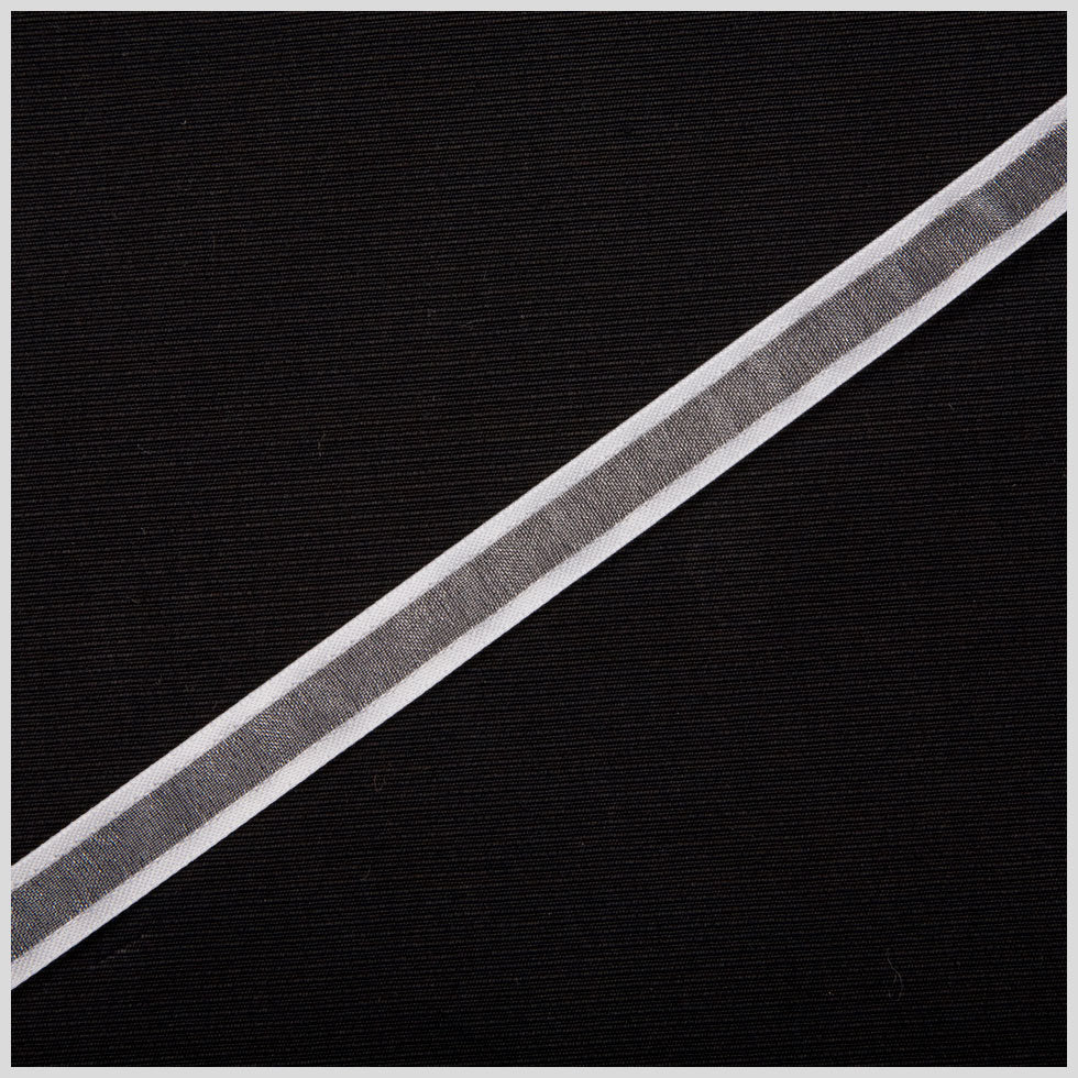 3/8" White Sheer Ribbon with Double Faced Satin Edge 3/8" White Sheer Ribbon with Double Faced Satin Edge