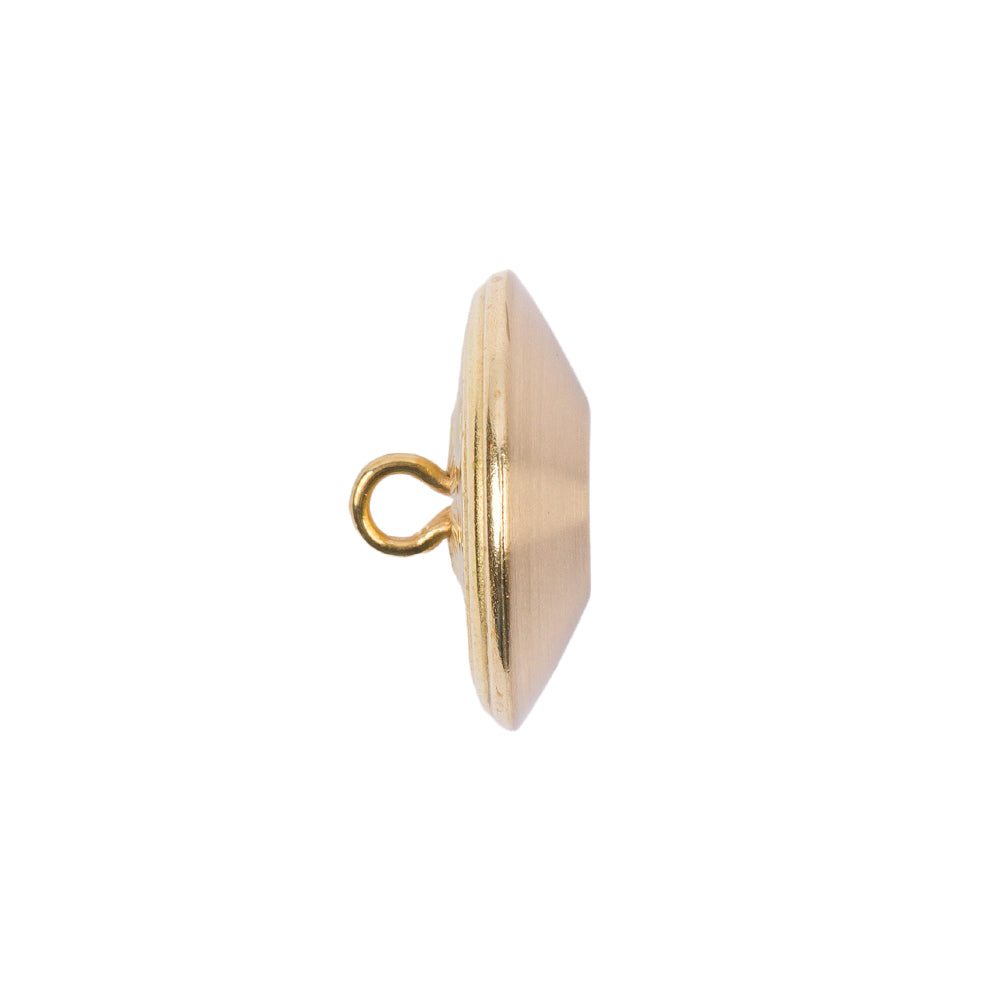 Gold Matte Metal Button - 32L/20mm Folded Gold Matte Metal Button - 32L/20mm Folded