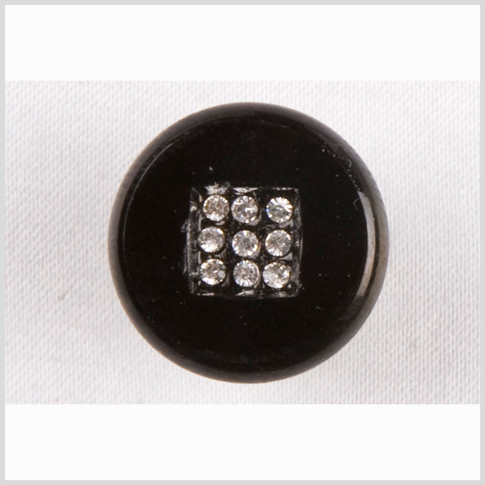 Black/Crystal Crystal Button - 28L/18mm Black/Crystal Crystal Button - 28L/18mm