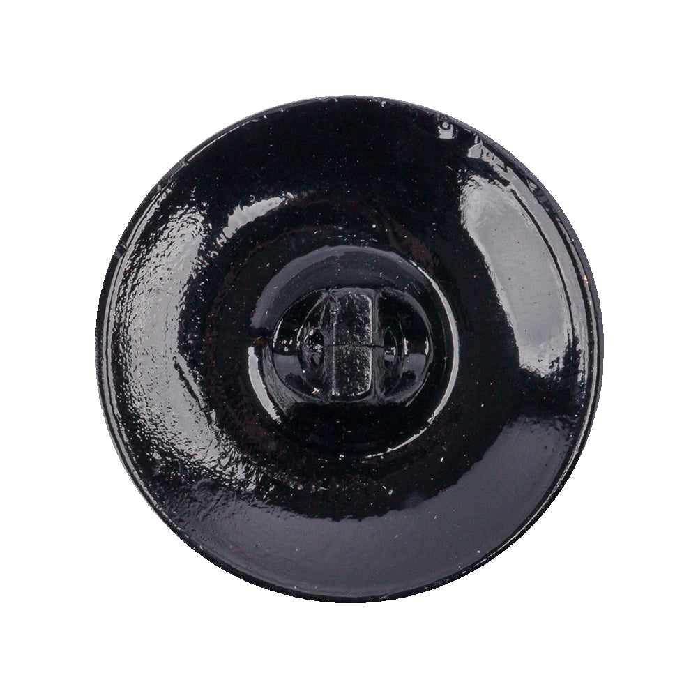 Black and Gold Knotted Glass Shank Back Button - 44L/28mm Detail Black and Gold Knotted Glass Shank Back Button - 44L/28mm Detail