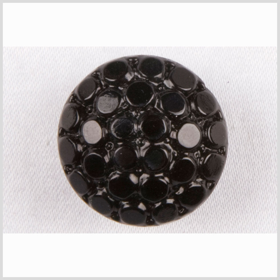 Black Glass Button - 36L/23mm Black Glass Button - 36L/23mm