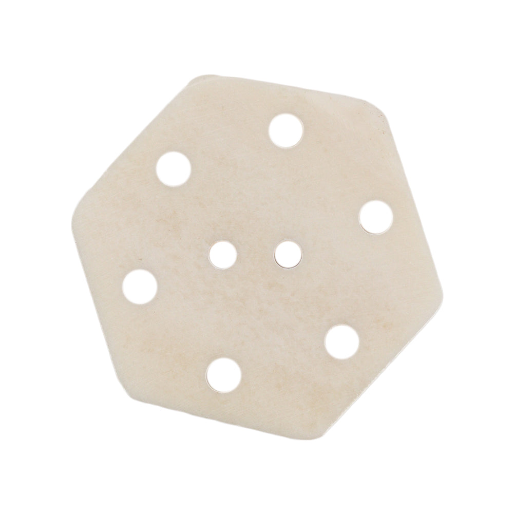Natural Bone Hexagonal 2-Hole Button - 48L/30.5mm Detail Natural Bone Hexagonal 2-Hole Button - 48L/30.5mm Detail