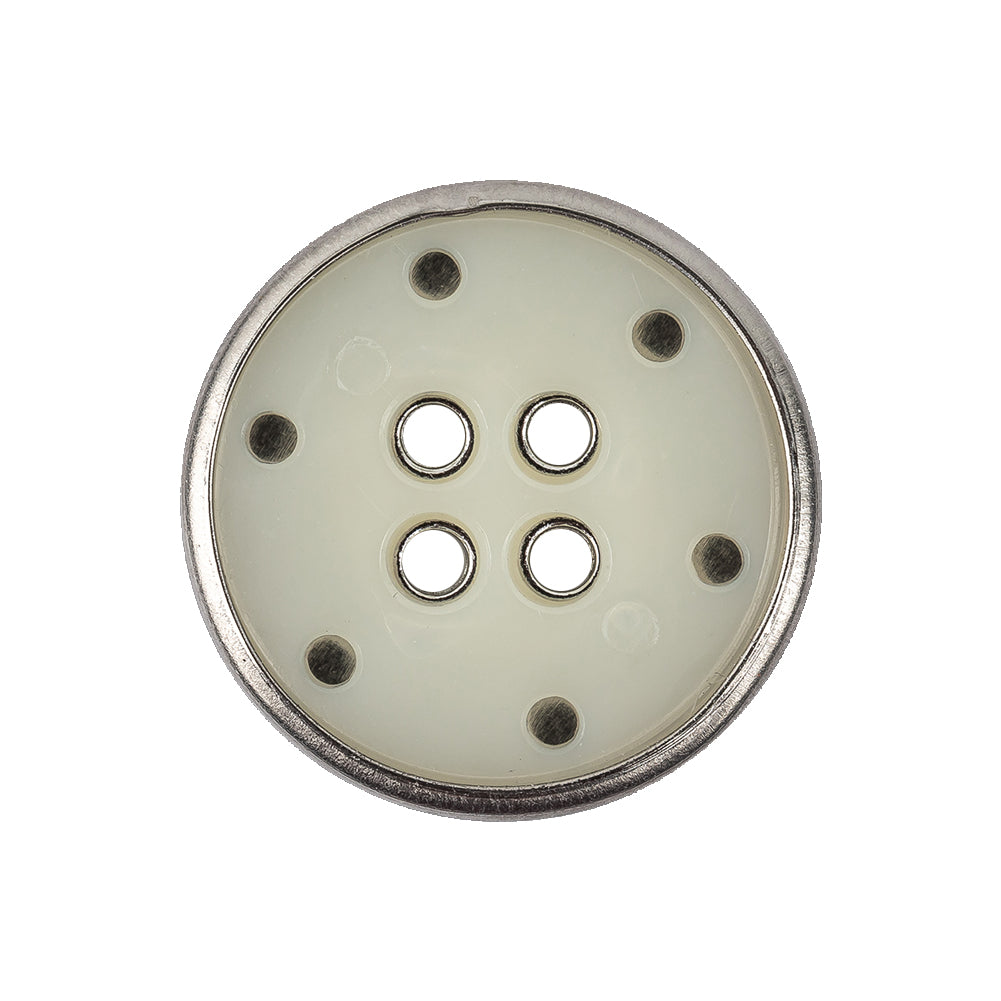 New Silver Metal Coat Button - 40L/25.5mm Detail New Silver Metal Coat Button - 40L/25.5mm Detail