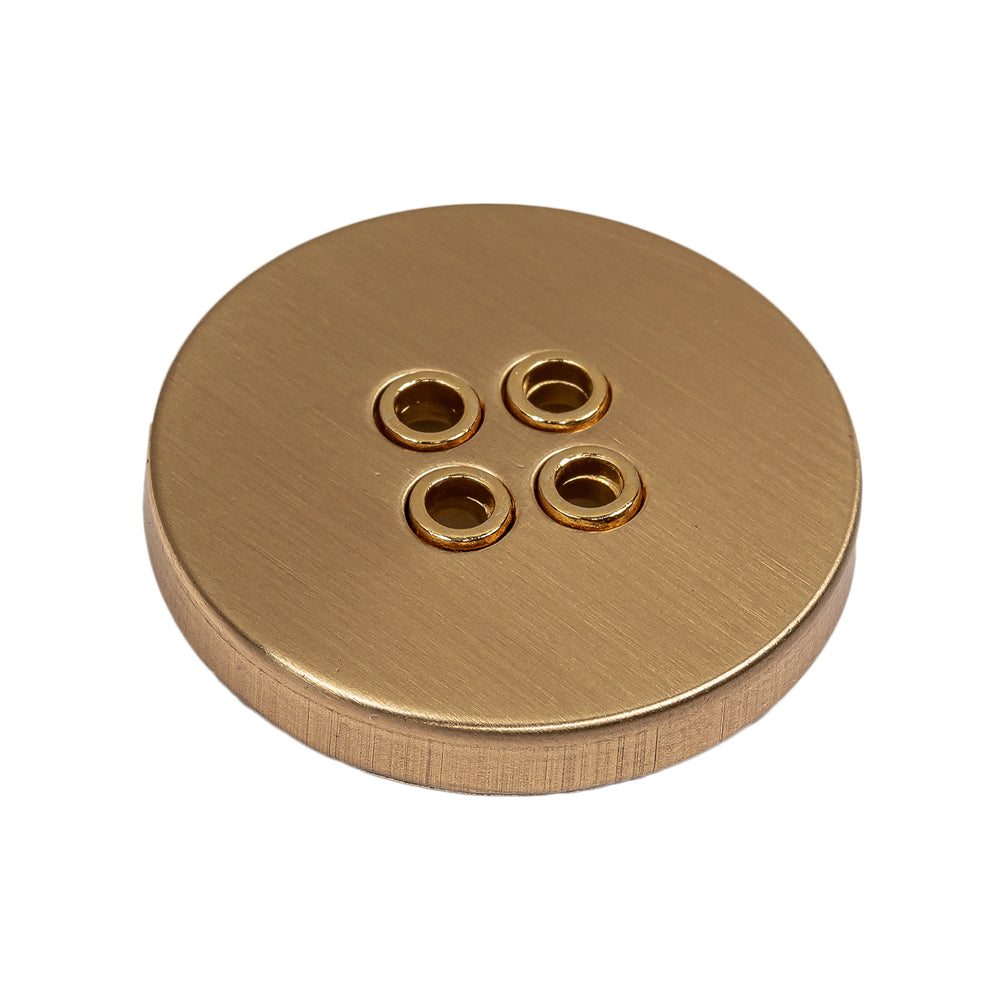 Gold Matte Brass Metal Coat Button - 44L/28mm Folded Gold Matte Brass Metal Coat Button - 44L/28mm Folded
