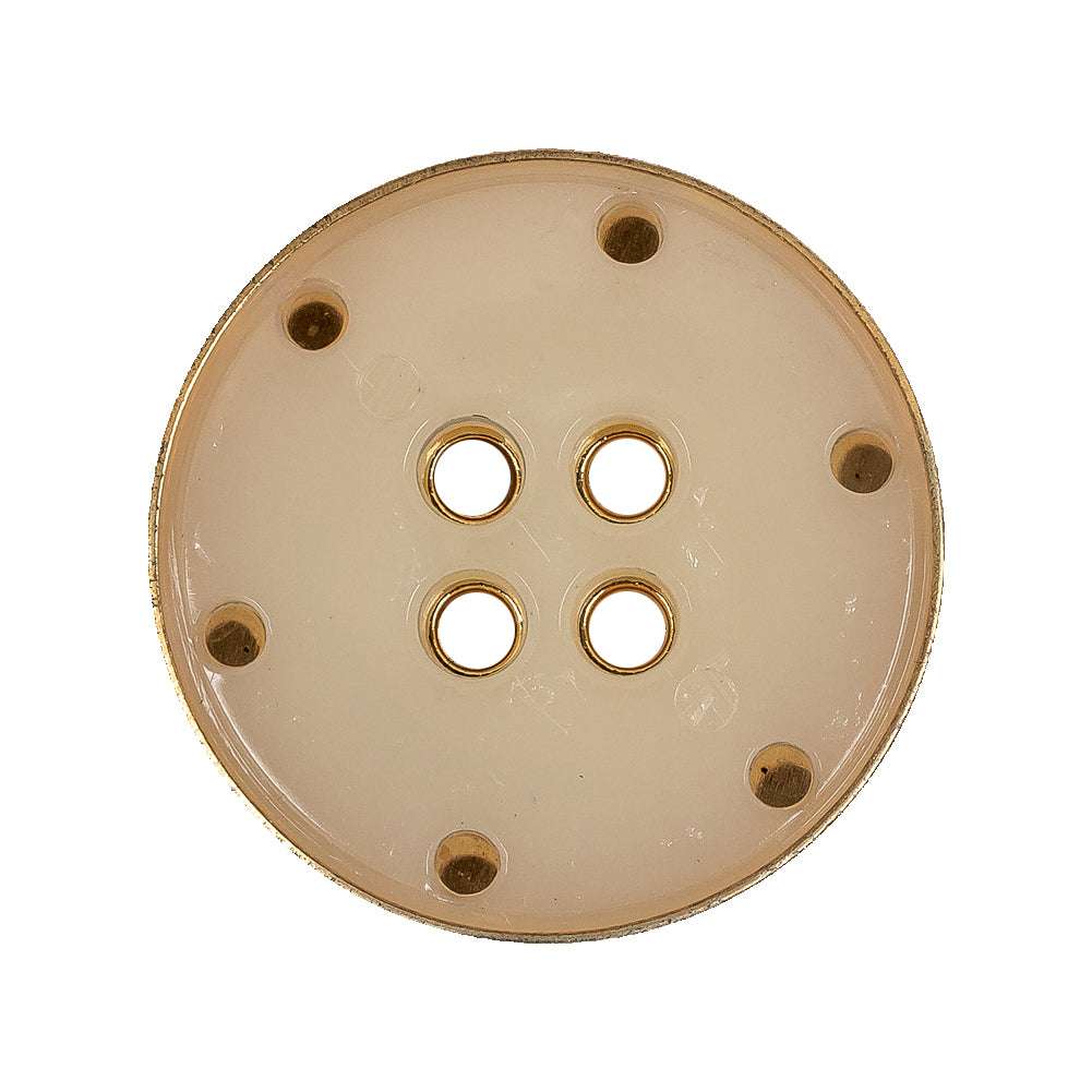 Gold Matte Brass Metal Coat Button - 44L/28mm Detail Gold Matte Brass Metal Coat Button - 44L/28mm Detail