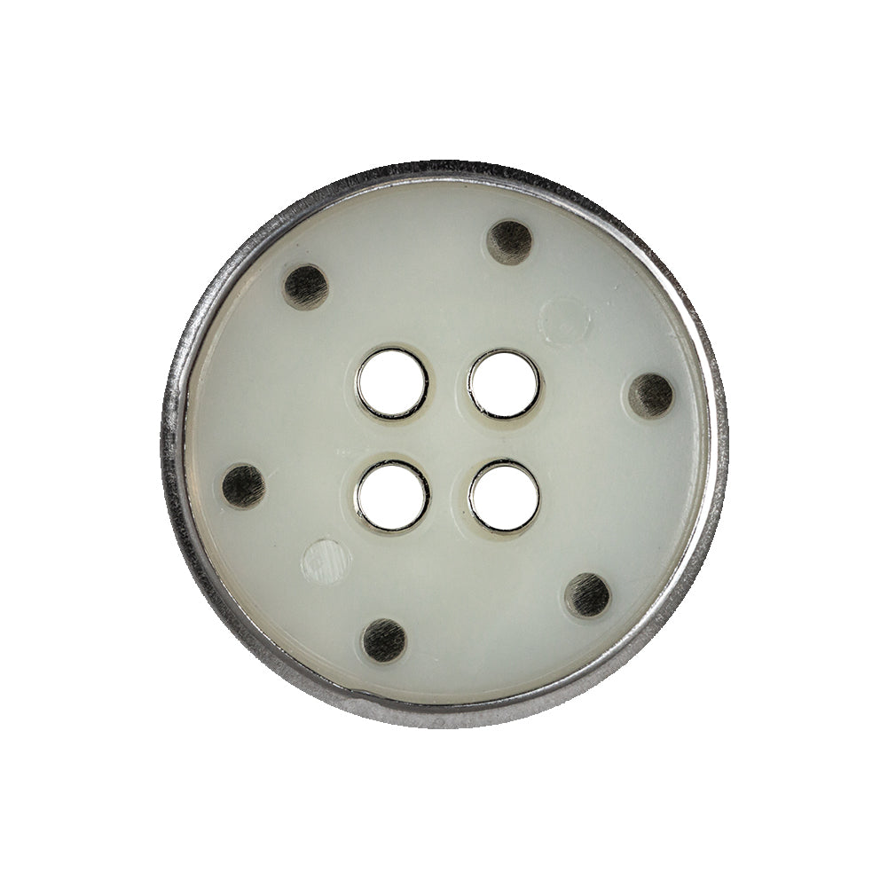 Silver Matte Nickel Metal Coat Button - 40L/25.5mm Detail Silver Matte Nickel Metal Coat Button - 40L/25.5mm Detail