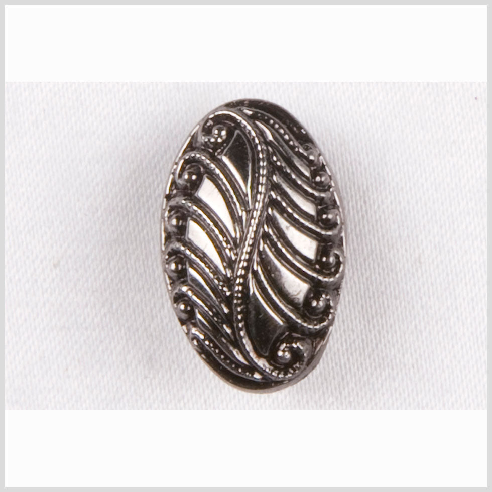 Black/Platinum Glass Button - 24L/15mm Black/Platinum Glass Button - 24L/15mm