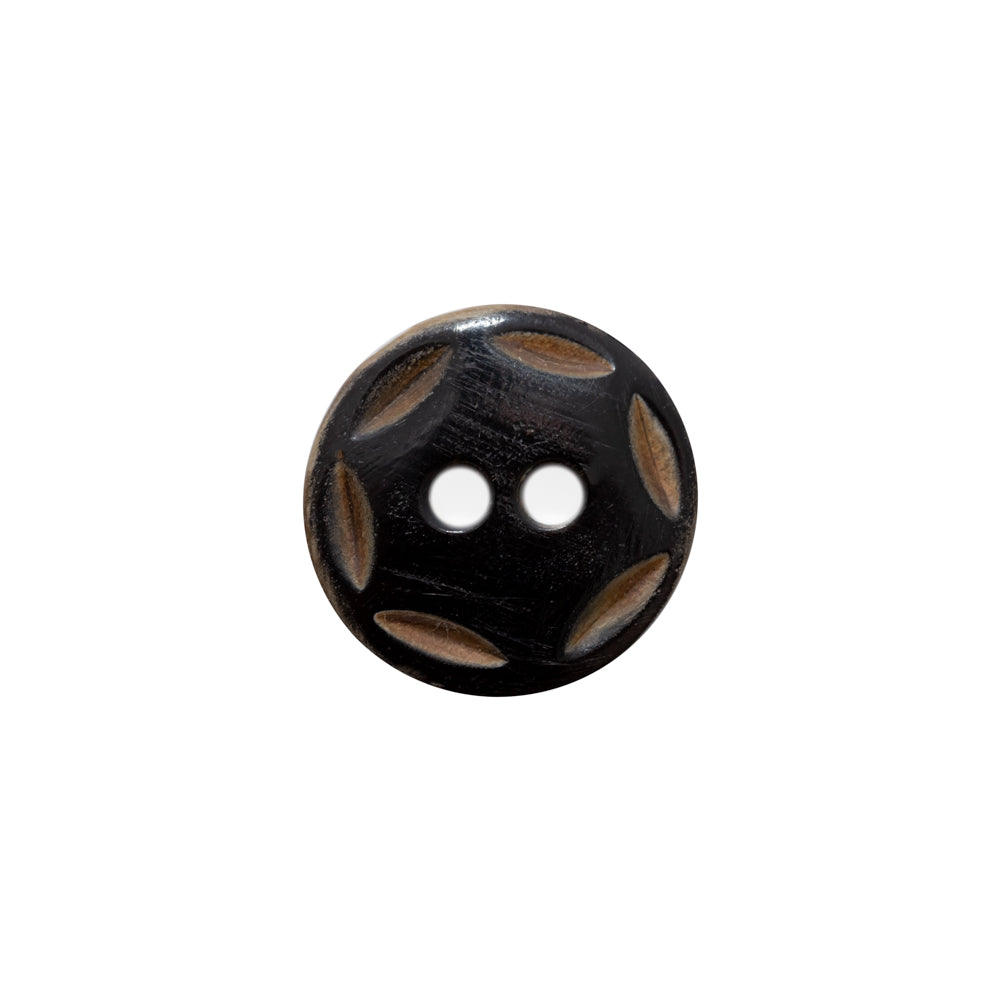 Black Horn Button - 24L/15mm Black Horn Button - 24L/15mm