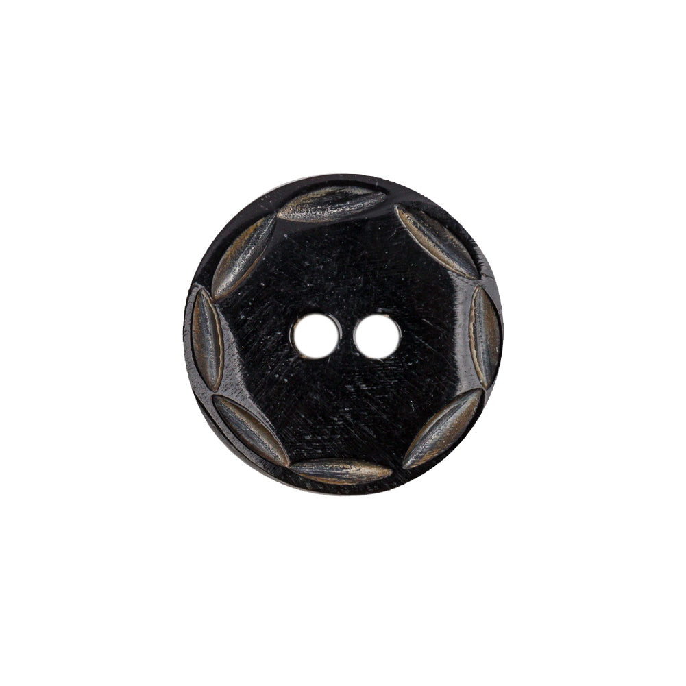 Black Horn Button - 32L/20mm Black Horn Button - 32L/20mm