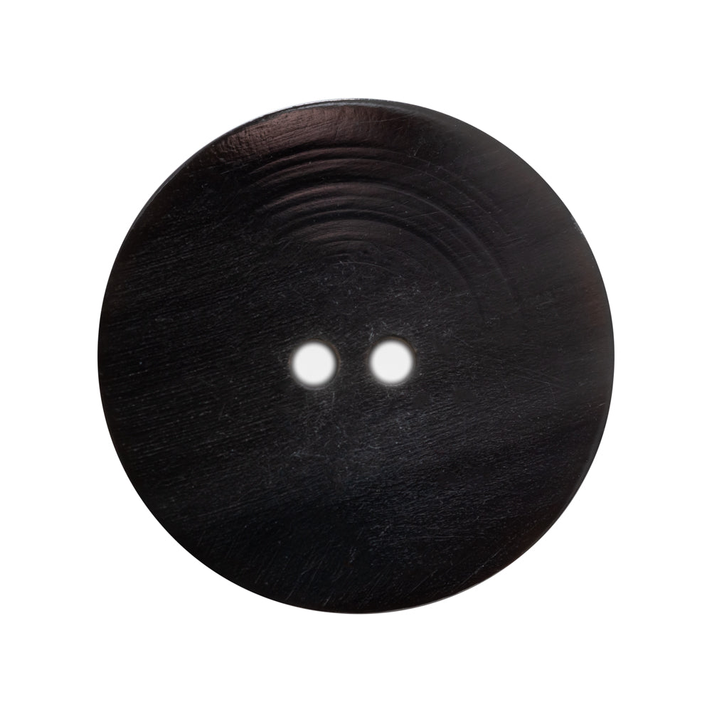 Black Horn Coat Button - 45L/29mm Detail Black Horn Coat Button - 45L/29mm Detail