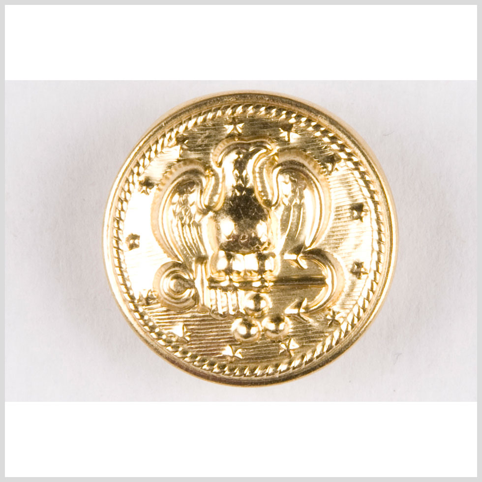 Gold Metal Button - 24L/15mm Gold Metal Button - 24L/15mm