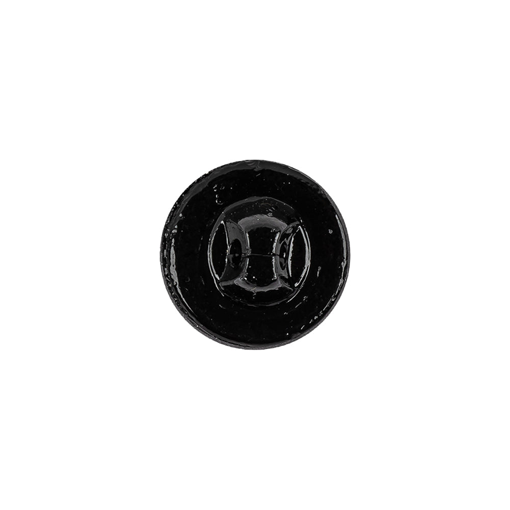 Black Glass Button - 22L/14mm Detail Black Glass Button - 22L/14mm Detail