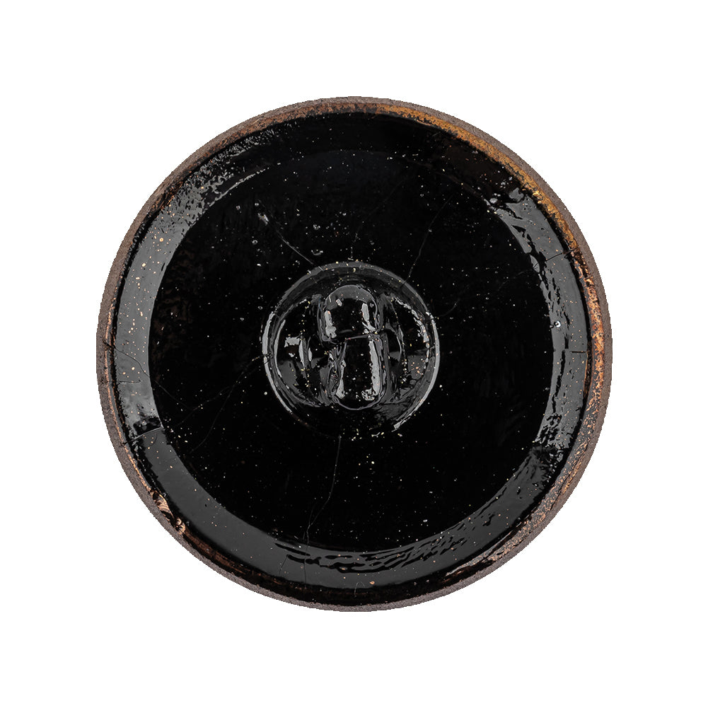 Copper Glass Button - 44L/28mm Detail