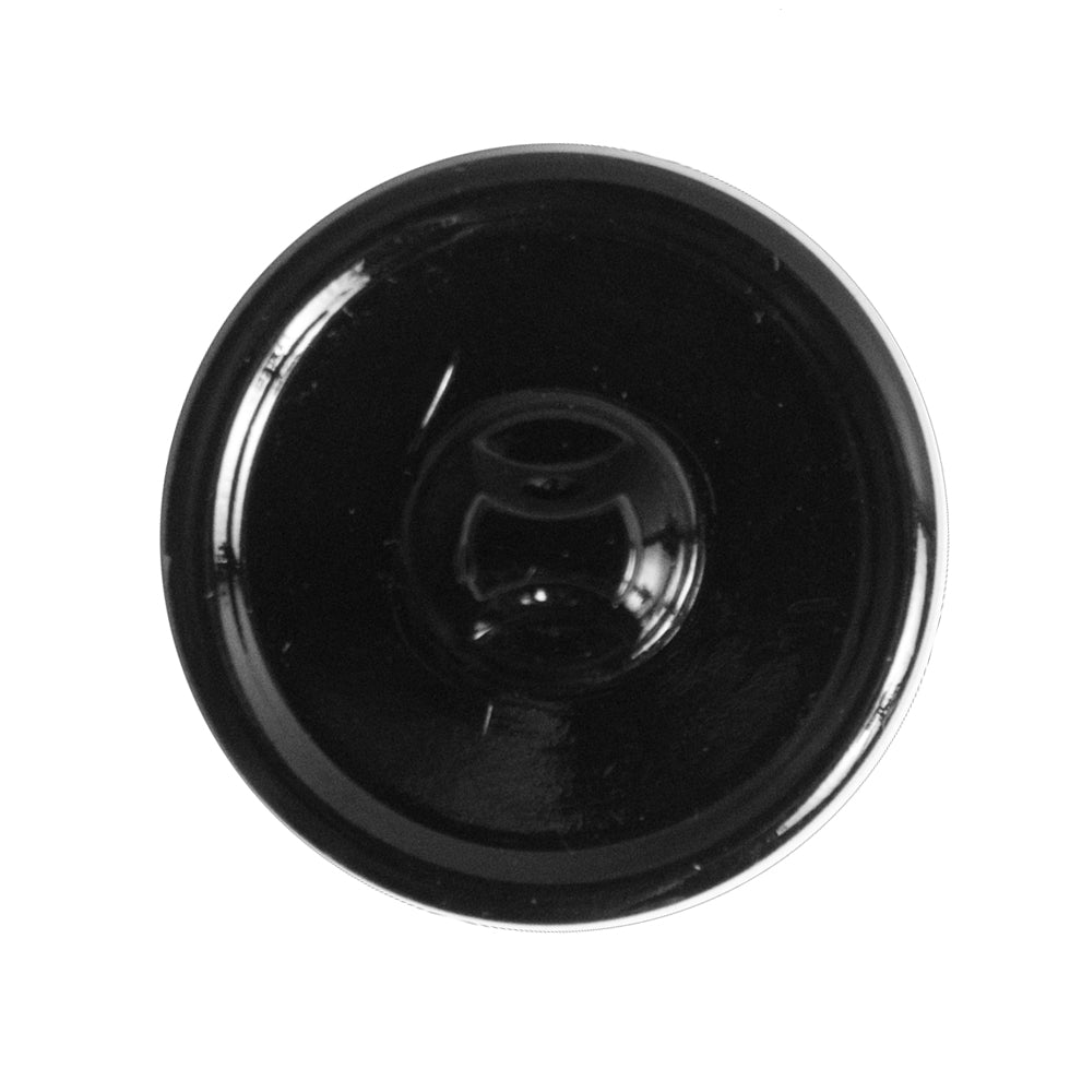 Black Glass Button - 40L/25.5mm Detail Black Glass Button - 40L/25.5mm Detail