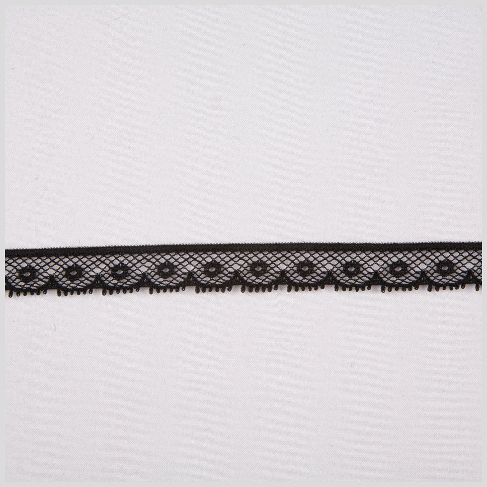 1/2" Black Fine Lace 1/2" Black Fine Lace