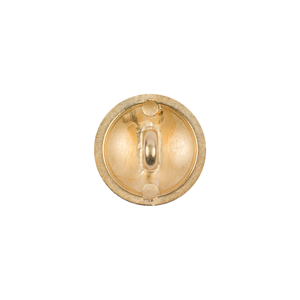 Matte Gold Brushed Metal Shank Back Button - 22L/14mm Detail Matte Gold Brushed Metal Shank Back Button - 22L/14mm Detail