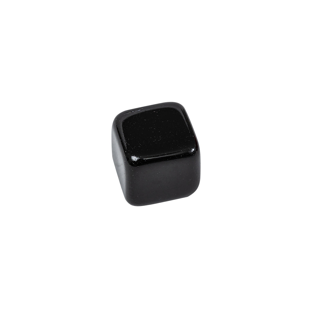 Black Glass Button - 22L/14mm Folded Black Glass Button - 22L/14mm Folded