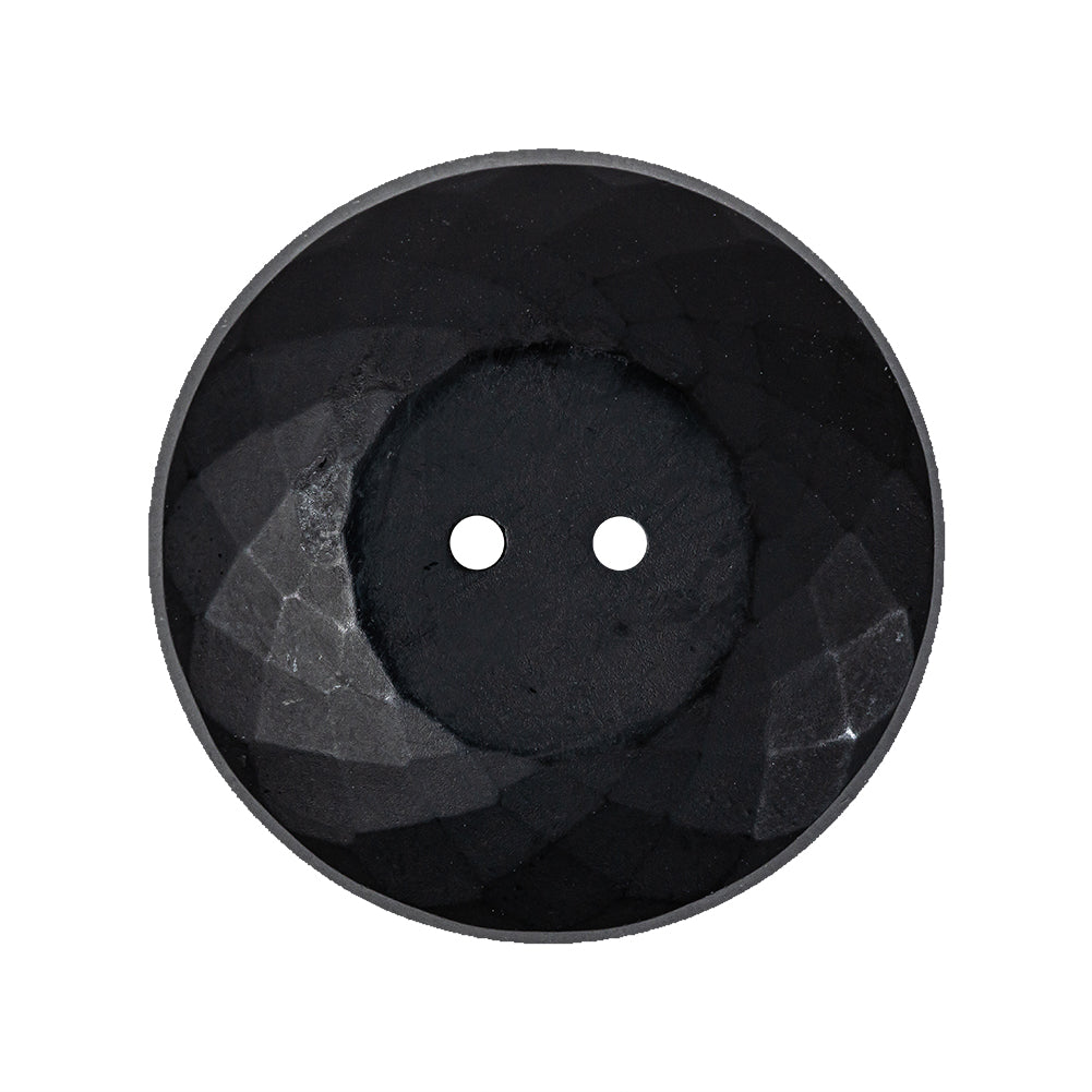 Black Half Matte Glass Button - 44L/28mm Detail Black Half Matte Glass Button - 44L/28mm Detail