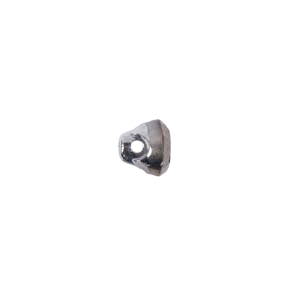 Platinum/Light Blue Glass Button - 14L/9mm Folded Platinum/Light Blue Glass Button - 14L/9mm Folded