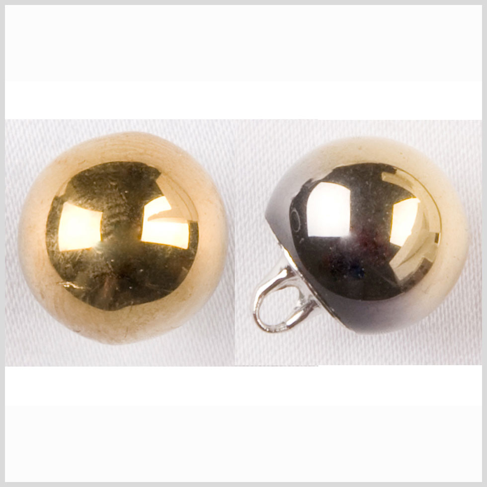 Gold Glass Button - 20L/12.5mm Gold Glass Button - 20L/12.5mm