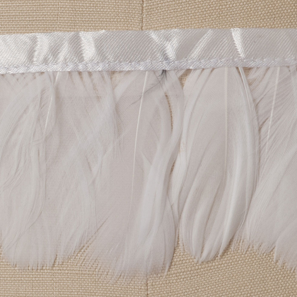 1.875" White Goose Fringe Detail 1.875" White Goose Fringe Detail