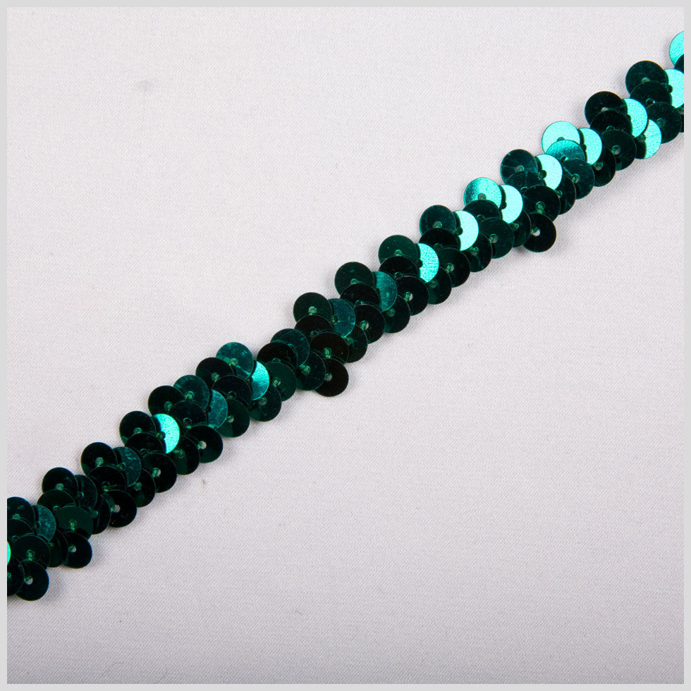 3/8" Teal Stretch Sequin 3/8" Teal Stretch Sequin